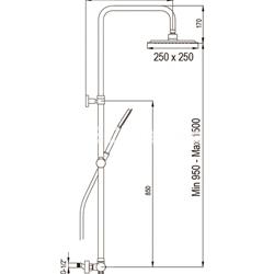 Conjunto de ducha BLACK 1 C termostático - Imagen 2