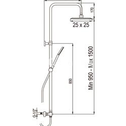 Conjunto de ducha CHROME 10 C termostático - Imagen 2