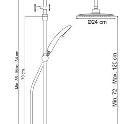 Conjunto de ducha mod. LIN cromo - Imagen 2