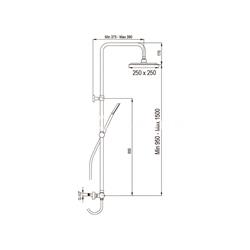 Conjunto de ducha WHITE 1 C termostático - Imagen 2
