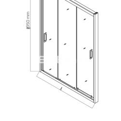Frente de ducha VT-600 de 3 hojas correderas - Imagen 2