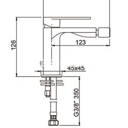 Grifo de bidé WHITE 1 (color blanco) - Imagen 2