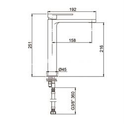 Grifo de lavabo caño alto CHROME 1 - Imagen 2