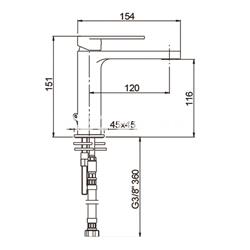 Grifo de lavabo CHROME 1 - Imagen 2