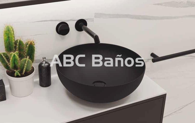 Lavabo sobre Mueble Mod. BOLD en blanco brillo o mate y negro mate - Imagen 1