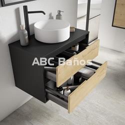Mueble de Baño Suspendido ARLET con tapa madera - Imagen 2