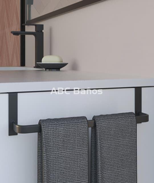 Toallero lateral mueble Ref. 081 cromo, oro y negro - Imagen 2