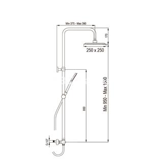 Conjunto de ducha WHITE 1 C monomando (blanco) - Imagen 2