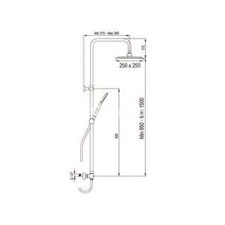 Conjunto de ducha WHITE 1 C termostático - Imagen 2