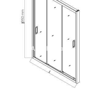 Frente de ducha VT-600 de 3 hojas correderas - Imagen 2