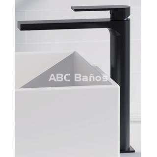 Grifo de lavabo caño alto ALPHA negro - Imagen 1