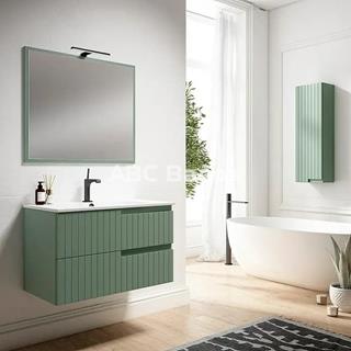 Mueble baño suspendido mod. CLAIR (2 Cajones) con lavabo cerámico - Imagen 1