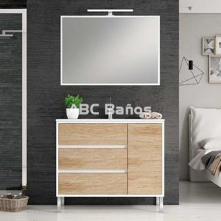 Mueble de baño ROMA (3 cajones +1 puerta) con lavabo - Imagen 1