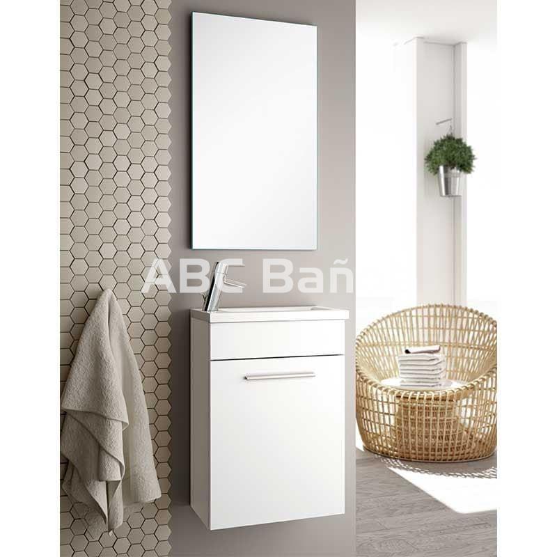 Mueble de baño SUECA 40x22 (fondo reducido) con lavabo - Imagen 1